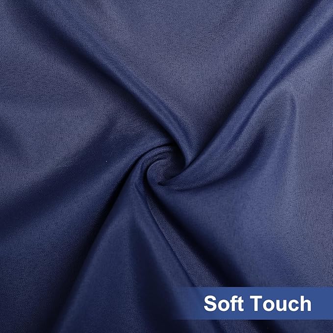 homing Rectangle Table Cloth Cover, Waterproof Polyester Elastic Fitted Tablecloth, Fits for 6 Foot Folding Tables, Washable Table Protector for Picnic, Camping, Outdoor (Navy Blue, 30" x 72")