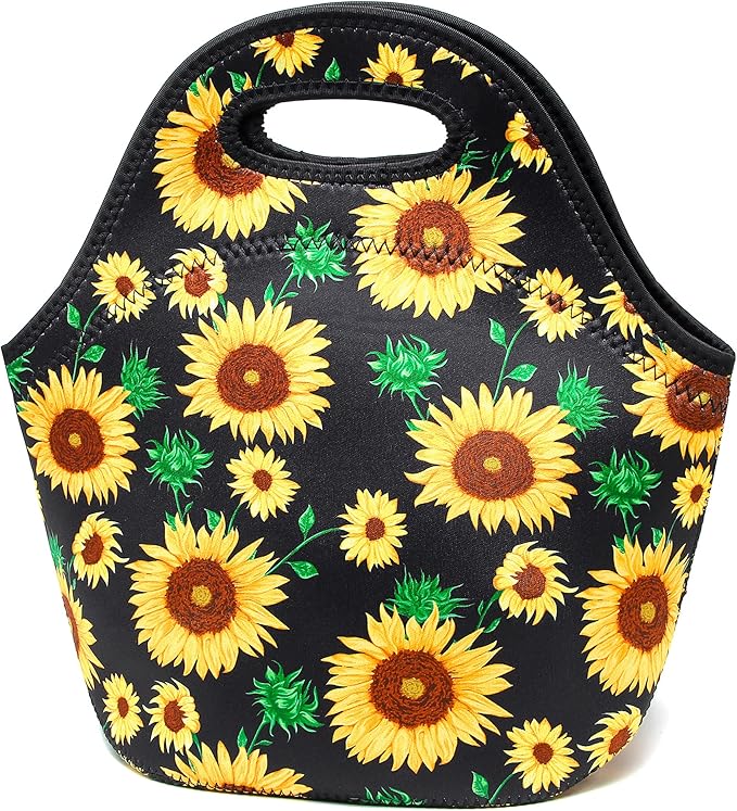Neoprene Lunch Bag for Women Insulated Lunch Tote Bags Washable Lunch Container Box for Work Picnic Lightweight Meal Prep Bags for Men