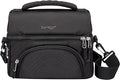 Bentgo® Deluxe Lunch Bag - Durable and Insulated Lunch Tote with Zippered Outer Pocket, Internal Mesh Pocket, Padded & Adjustable Straps, & 2-Way Zippers - Fits Most Lunch Boxes (Carbon Black)