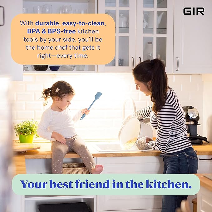 GIR: Get It Right 3-Piece Ultimate Silicone Kitchen Utensils Set - Spatula, Flip & Spoonula - Non-Toxic Cooking Utensils for Nonstick Cookware, Cooking and Baking - Slate