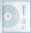 Silicone Baking Mat with Measurements, Pastry/Fondant/Dough Rolling Counter/Oven Liner Mat, 20''(W)28''(L) Blue