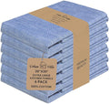 Urban Villa Kitchen Towels Premium Quality 100% Cotton Solid Kitchen Towels Set of 6 Ultra Soft Size 20x30 Inches Blue/White Color Highly Absorbent