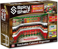 Spicy Shelf Deluxe - Expandable 2 Tiered Spice Rack Organizer for Cabinet & Pantry - Kitchen Seasoning Organizer - Cabinet Spice Racks for Inside Cabinets