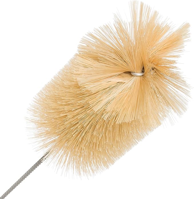 Redecker Natural Pig Bristle Soda Bottle Brush, 15-Inches, Flexible Wire Handle, Made in Germany