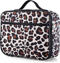 Fenrici Cheetah Kids Lunch Box for Girls, Teens Insulated Lunch Bag, Soft Sided Compartments, Spacious, BPA Free, Food Safe, 10.8in x 8.5in x 2.8in (Cheetah Print)