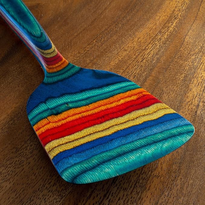 Totally Bamboo Baltique Montego Bay Collection 12-1/2" Wooden Spatula, Safe for Nonstick