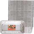 PARTY BARGAINS 2 Lb Aluminum Loaf Pan - 50 Pack | 8.5" x 4.5" x 2.5" Heavy Duty Disposable Pans for Baking, Lasagna, Meatloaf & Food Serving (Max 240°C)