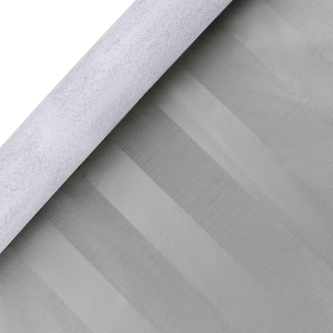 Luxury Table Protector Pad, 2 in 1 Table pad + Great Looking Tablecloth - Heat Resistant, Spill & Stain Proof - Flannel Backing (54x108, Silver - Silk Stripe)