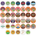 Perfect Samplers Single Serve & Decaf K Cups Variety Pack, Unflavored & Flavored Decaf Coffee Pods, Decaffeinated Coffee for Keurig K Cups Machines, Hot or Iced Coffee, 40 Count