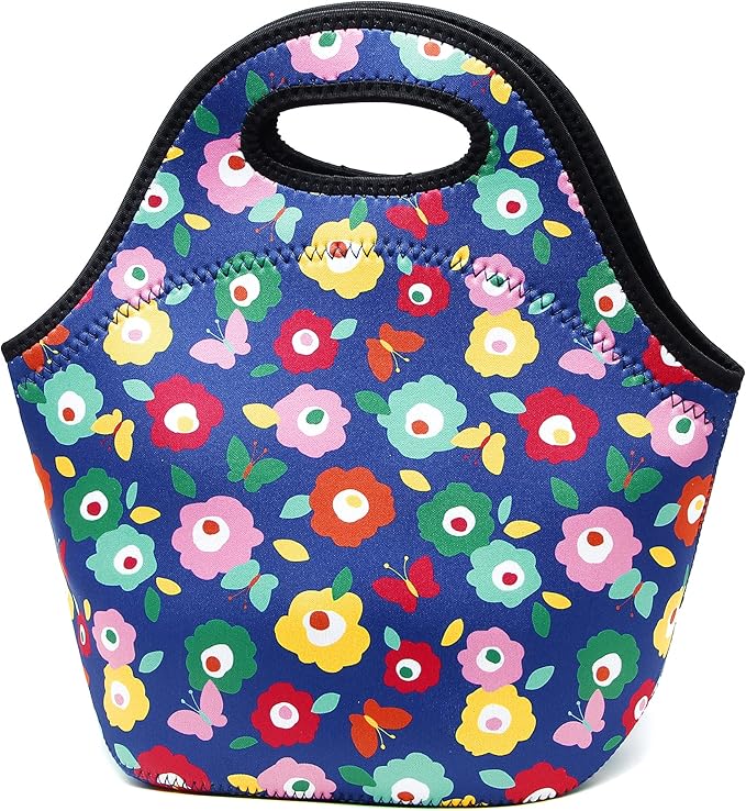 Neoprene Lunch Bag for Women Insulated Lunch Tote Bags Washable Lunch Container Box for Work Picnic Lightweight Meal Prep Bags for Men