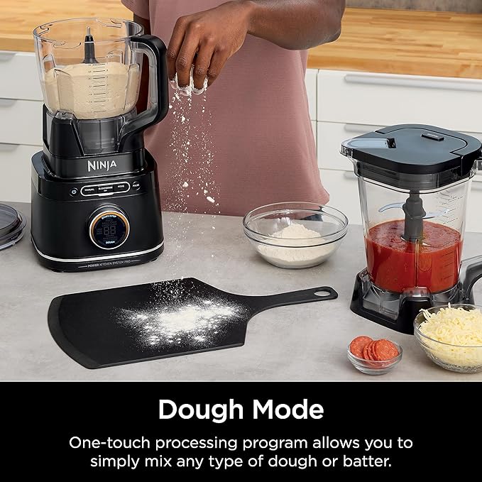 Ninja | All-in-One Blender & Food Processor | Best for Smoothies, Cookie Dough, Salsas, Cole Slaw & More | BlendSense Intelligence for Perfectly Smooth Results | 1800 Watt | Black | TB401