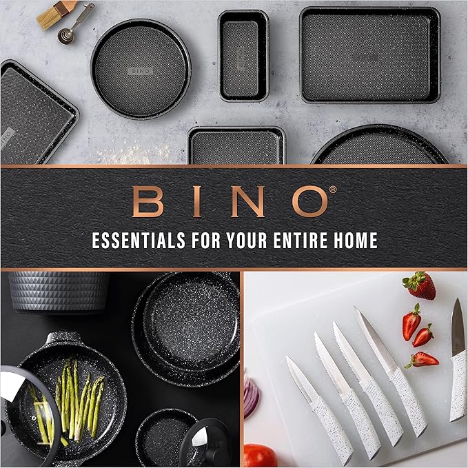 BINO Stainless Steel Rasp-Style Grater | Parmesan Grater | Zester Tool | Kitchen Handheld Graters | Culinary Tools | Lemon & Orange Zester | Spice Grater | Cooking & Baking Utensils & Accessories