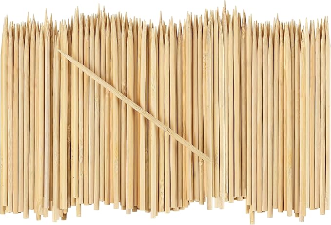 GUSTO [6 Inch - 100 Count] Bamboo Skewers for Shish Kabob, Grilling, Fruits, Appetizers, and Cocktails (Formerly Comfy Package)