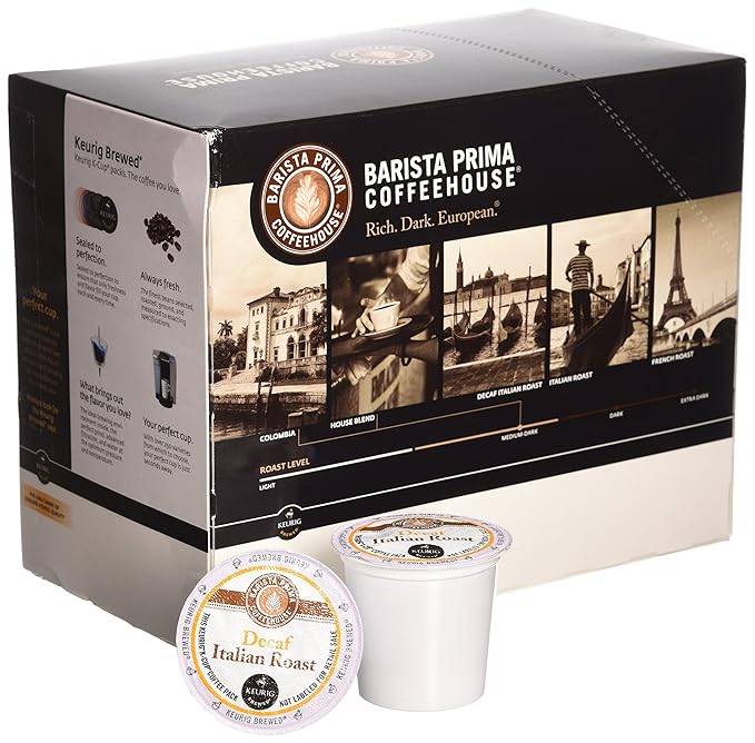 Barista Prima Decaf Italian Roast (2 Boxes of 24 K-Cups)