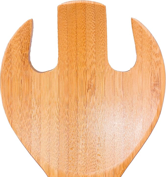 BIRDROCK HOME Bamboo Salad Servers 2-Piece Set - Bamboo Spoon & Fork Set - Salad Utensils for Cooking and Serving - Ideal Salad Spoons for Tossing & Mixing - Durable Serveware for Kitchen & Dining