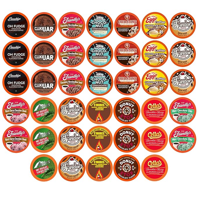 Two Rivers Coffee Chocolate Lovers Pods Single Serve Cups, Chocolate Coffee, Compatible with K Cup Brewers Including 2.0 40 Count (Pack of 1)