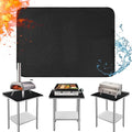24x36in Heat Resistant Grill Mats for Outdoor Grill to Protect Your Prep Table and Outdoor Grill Table - Fire Proof & Water Proof & Oil Proof BBQ Mat - Black (0.6mm)