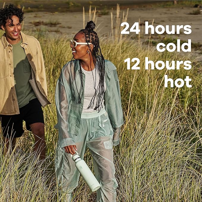 Hydro Flask Water Bottle - Insulated Stainless Steel - Non Spill, Leakproof in 24 Oz Birch Gray