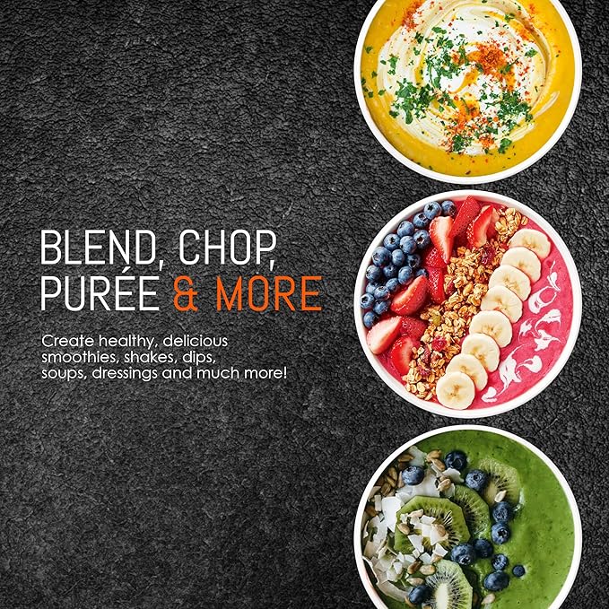 Elite Gourmet EPB-1800A# 17-Piece Personal Drink Mixer Blender, Sports Blender 16 Oz capacity, Includes Chopping and Blending Blade, Drink Lids and Extra Cups