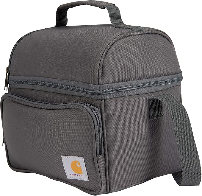 Carhartt Camping Cooler, Worksite Lunchbox, Soft Shell Lunch Bag for Construction Sites, Work and Everyday Use, Gray