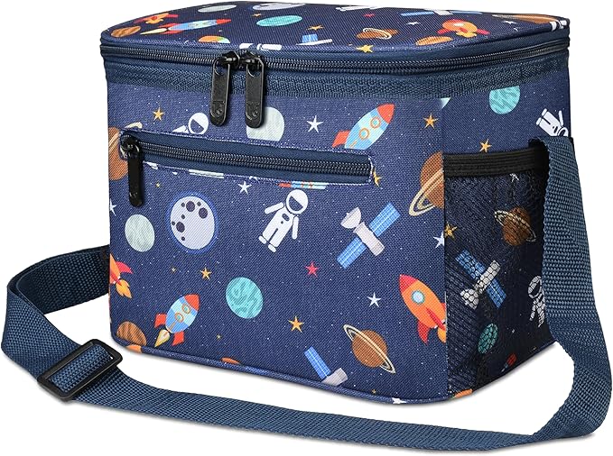 Tirrinia Insulated Lunch Box for Men/Women, Leakproof Lunch Bag for School Work, Large Lunch Tote Kids Boys Girls Student Back to School, Soft Cooler Office Picnic Beach Camping for Adults,Space