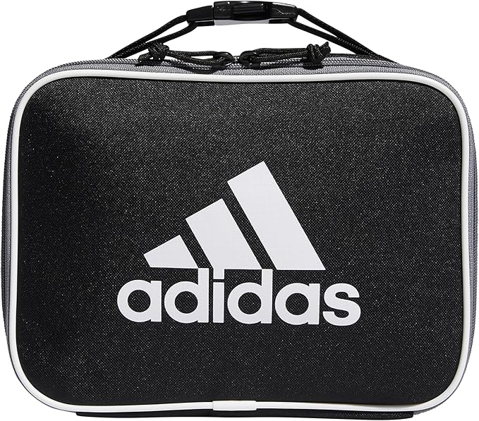adidas Unisex Foundation Insulated Lunch Bag, Black/White, ONE SIZE