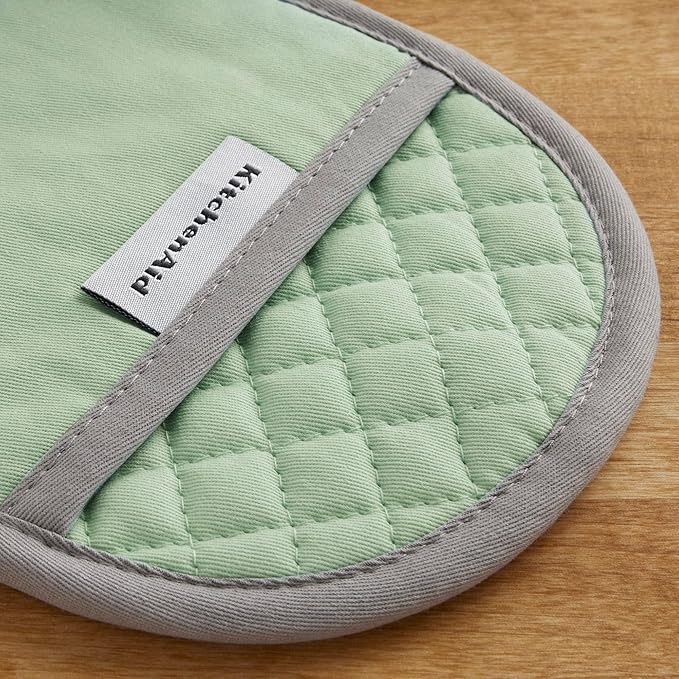 KitchenAid Asteroid Pot Holder 2-Pack Set, Pistachio, 6.5"x10"