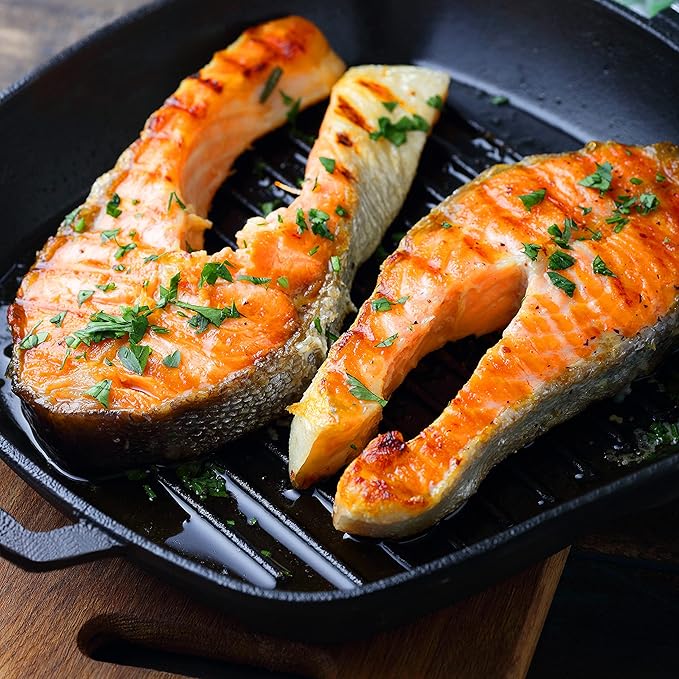 Commercial CHEF Cast Iron Skillet, 10.5” Square Pre-seasoned Cast Iron Pan