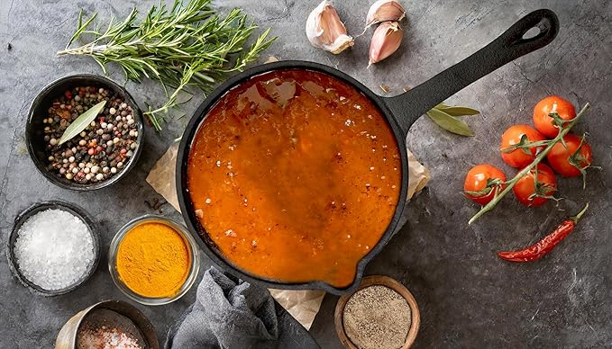 Jim Beam JB0204 Pre-Seasoned Heavy Duty Construction Cast Iron Basting Pot for Grilling and Oven, Large, Black