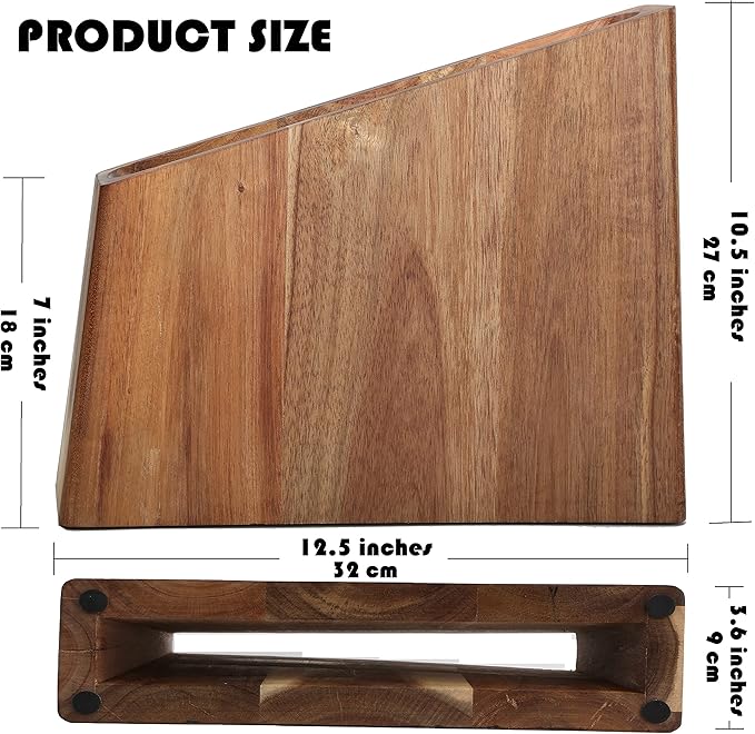 Magnetic Knife Block,12-16 Knives Holder with Powerful Magnets,Knife Board Knife Strip Rack with Strong Magnet