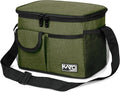 Tirrinia Insulated Lunch Bag for Women Men, Leakproof Lunch Box Containers for Adult, Work, School, Soft Lunchbox for Kids,Boys, Adult Cooler Bag for Picnic Hiking Beach,Green