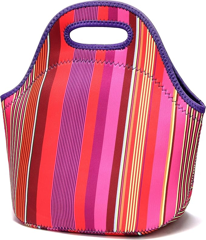 Neoprene Lunch Bag for Women Insulated Lunch Tote Bags Washable Lunch Container Box for Work Picnic Lightweight Meal Prep Bags for Men