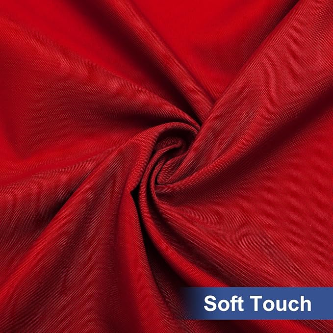 homing Rectangle Table Cloth Cover, Waterproof Polyester Elastic Fitted Tablecloth, Fits for 8 Foot Folding Tables, Washable Table Protector for Christmas, Holiday, Party (Red, 30" x 96")
