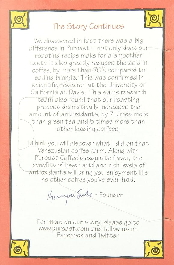 Puroast Low Acid Coffee, Single Serve Pods, Decaf House Blend, Medium Roast, Low Acid Certified