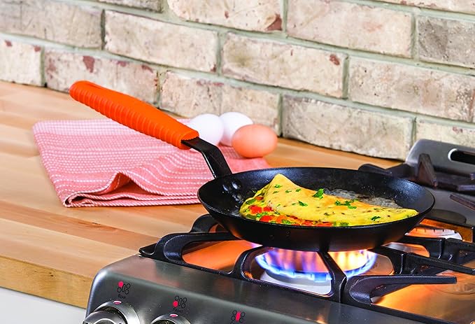 Lodge Manufacturing Company carbon steel skillet, 10-Inch, Black/Orange