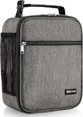 Lunch Box Insulated Lunch Bag - Durable Small Lunch Bag Reusable Adults Tote Bag Lunch Box for Adult Men Women (Dark Gray)