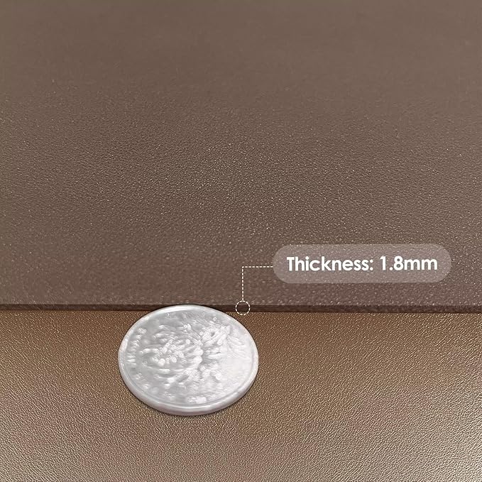 Leather Dresser Cover,1.8mm Thick,14x72 Inch,Dresser Protector Top,Dresser Top Protector,Dresser Cover Top,Dresser Top Cover,Dresser Cover Top for Bedroom.(Mud Color+Champagne Gold,14x72)