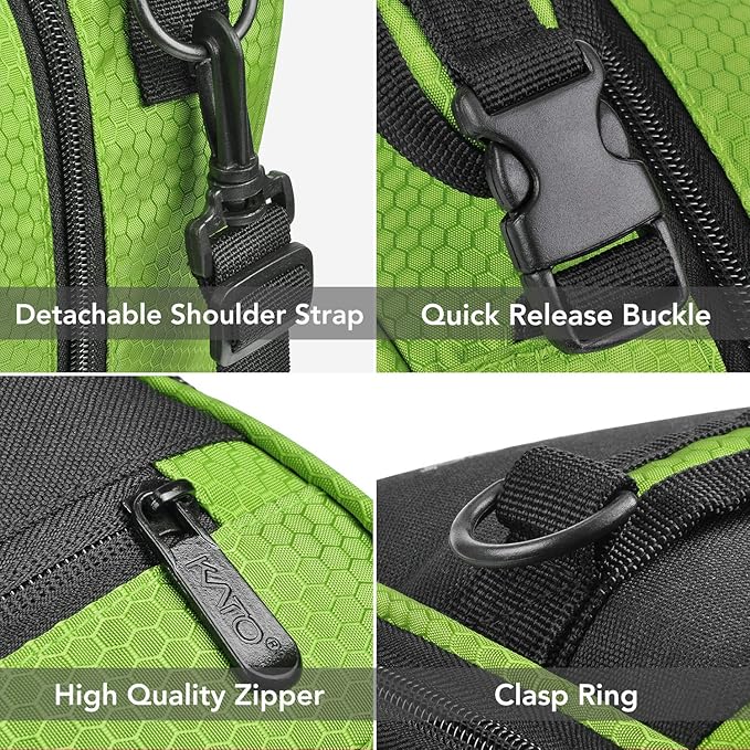 Tirrinia Expandable Insulated Lunch Bag for Men Women – Leakproof Reusable Cooler LunchBox for Kids & Adults with Shoulder Strap, Perfect for Work, School, Office, Travel,Green