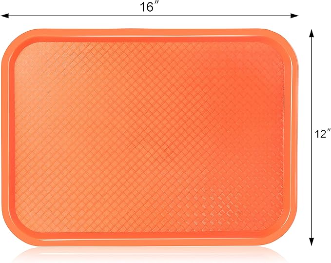 New Star Foodservice 28010 6-Piece Fast Food Tray, 12 by 16-Inch, Assorted Colors