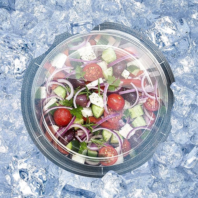 Prep Naturals Meal Prep Containers - Dishwasher-Safe Plastic Bowls with Lids - Freezer & Microwave-Safe Food Storage Containers with Lids - Portion-Control Meal Prep Bowls - 30 Pack, 24 Oz, Black