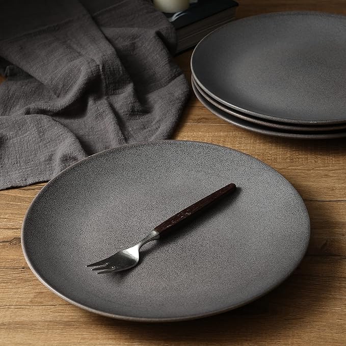 Stone Lain Grao Stoneware 32-Piece Dinnerware Set, Grey