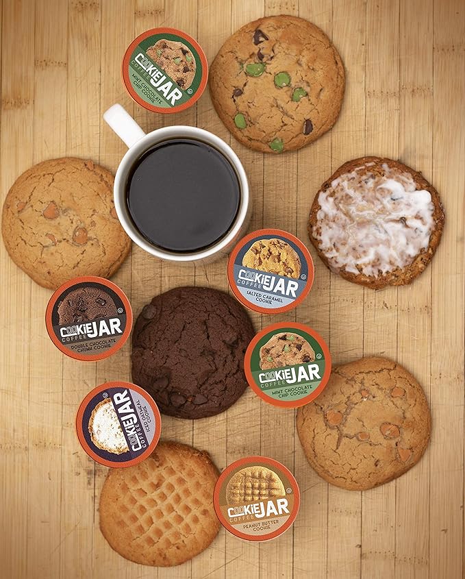 Cookie Jar Iced Oatmeal Flavored Coffee Pods for Keurig K Cup Brewers, 40 Count – Tasty Oatmeal Cookie Flavor in Every Sip, Ideal for a Sweet Coffee Break