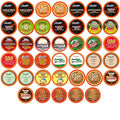 Two Rivers Coffee Single Serve Sampler Pack for Keurig K-Cup Brewers, Assorted Fall Flavors(Coffee, Cocoa, Tea), 40 Count