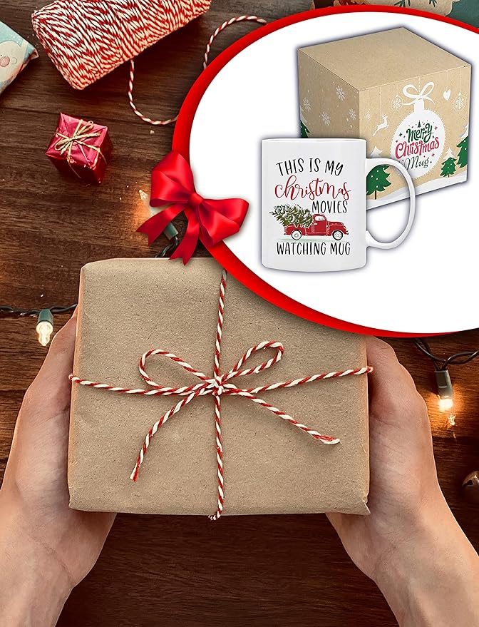 BLUE RIBBON Christmas Gifts, This is My Christmas Movies Watching Mug, in Decorative Box