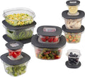 Rubbermaid Premier Easy Find Lids Meal Prep and Food Storage Containers, Set of 10 (20 Pieces Total), Grey |BPA-Free & Stain Resistant