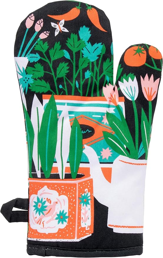 Blue Q Parsley, Sage, F*ck Off Funny Oven Mitts - Cute Oven Mitts, Home Kitchen Gifts, Cooking Accessories, Super-Insulated Quilting, Comfy Natural-Fitting Shape, 100% Cotton, Size 12.5" L x 7.5" W