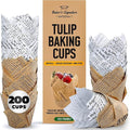 Baker's Signature 150pcs Parchment Paper Muffin Liners - Natural Wood Pulp, Greaseproof, Waterproof, Non-Toxic - Ideal for Multiple Occasions