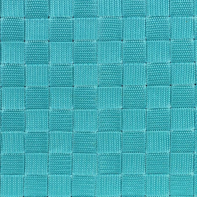 Sorbus Set of 3 Hand-Woven Storage Baskets with Lids (Aqua) – Mesh Bins for Closet, Shelf, or Pantry Organization – Variety Pack for Home and Office Storage