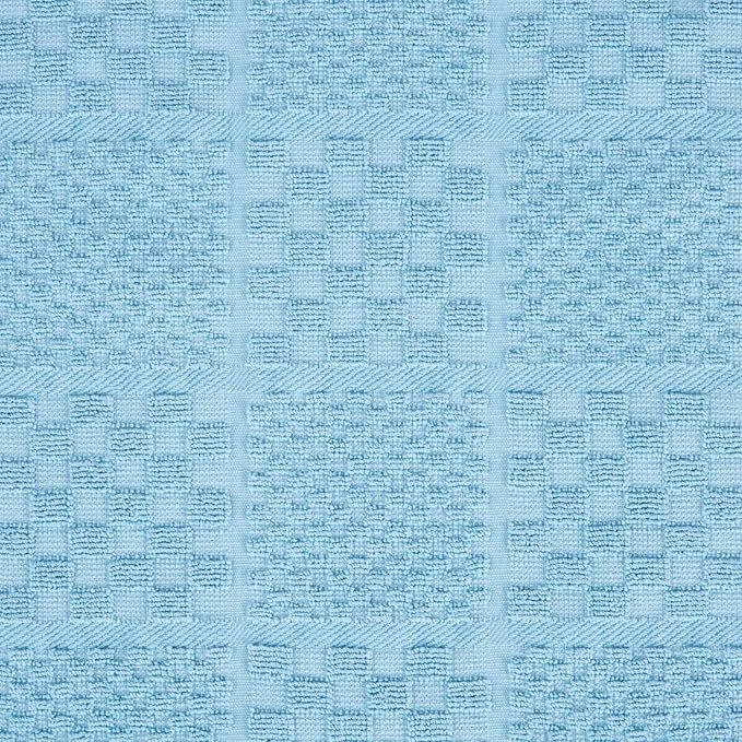 KITCHENAID Quilted Cotton Terry Cloth Oven Mitt, Pot Holder, Kitchen Towel 4-Pack Set, Heat Resistant, Silicone Grip, Gift Set, Blue Velvet, 16"x26", 7"x13" & 7"x10"
