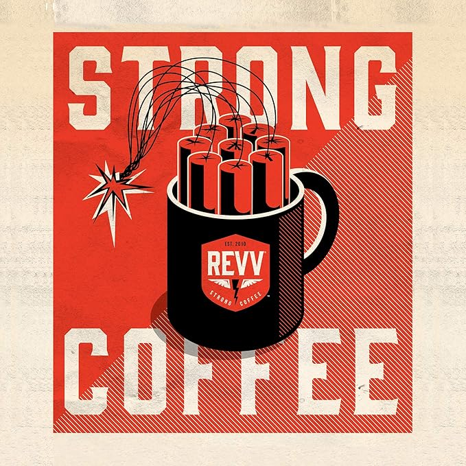 REVV Afterburner, Single-Serve Keurig K-Cup Pods, Dark Roast Coffee Pods, 96 Count
